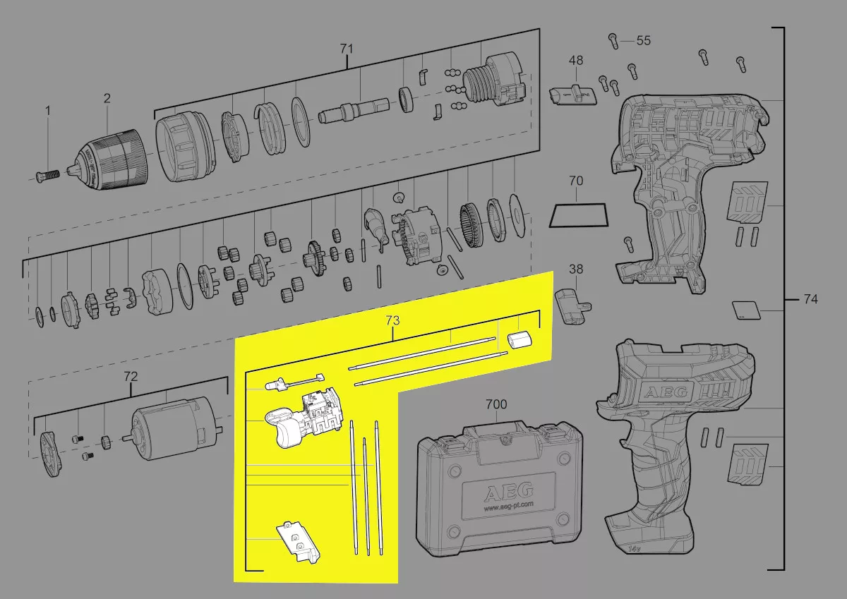 Interrupteur variateur réf. 4931454105 AEG